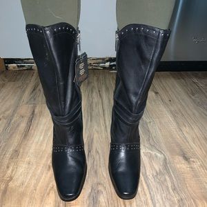 Harley Davidson never been worn, black with silver studs